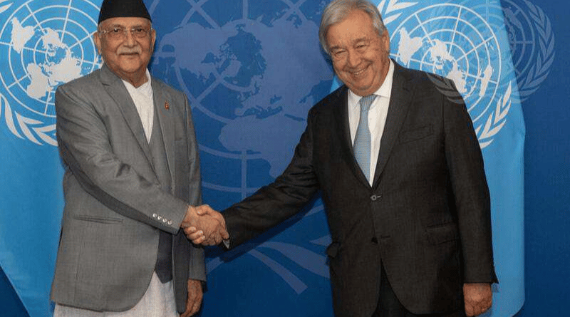 PM Oli meets UN Secretary-General